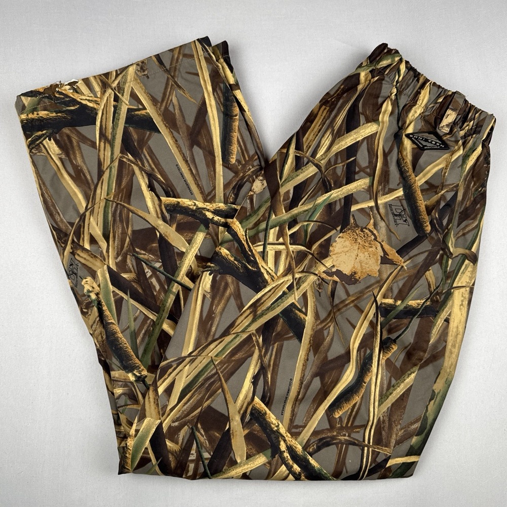 Vintage Y2K Columbia Delta Hunter Camo Rain Pants Men's XL Omni-Tech Waterproof